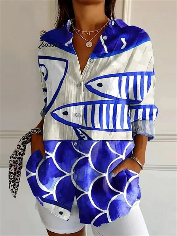 Sophie™ | Printed Three Quarter Sleeve Shirt
