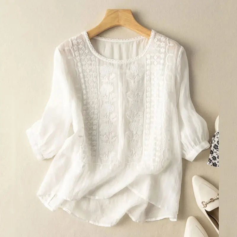 Aurora™ – Embroidered Relaxed Blouse