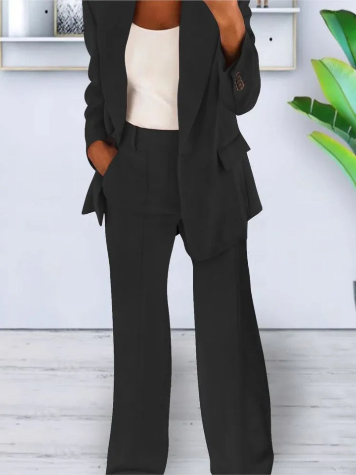 Aria™ | Women’s Solid Color Blazer & Pants Set