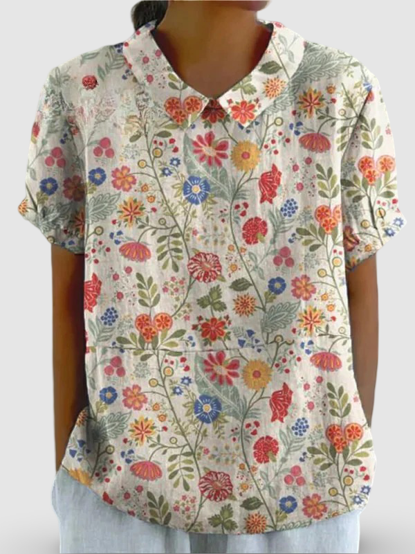 Fiadh™ | Pastoral Floral Art Print Shirt
