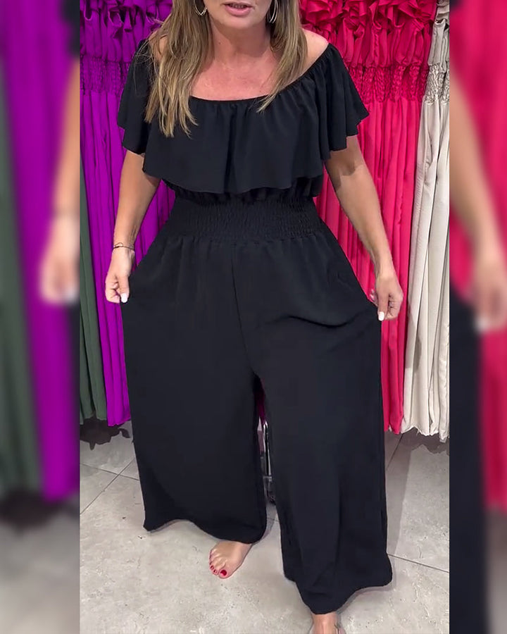 Kaia™ | Women’s One-Shoulder Ruffled Fashion Jumpsuit