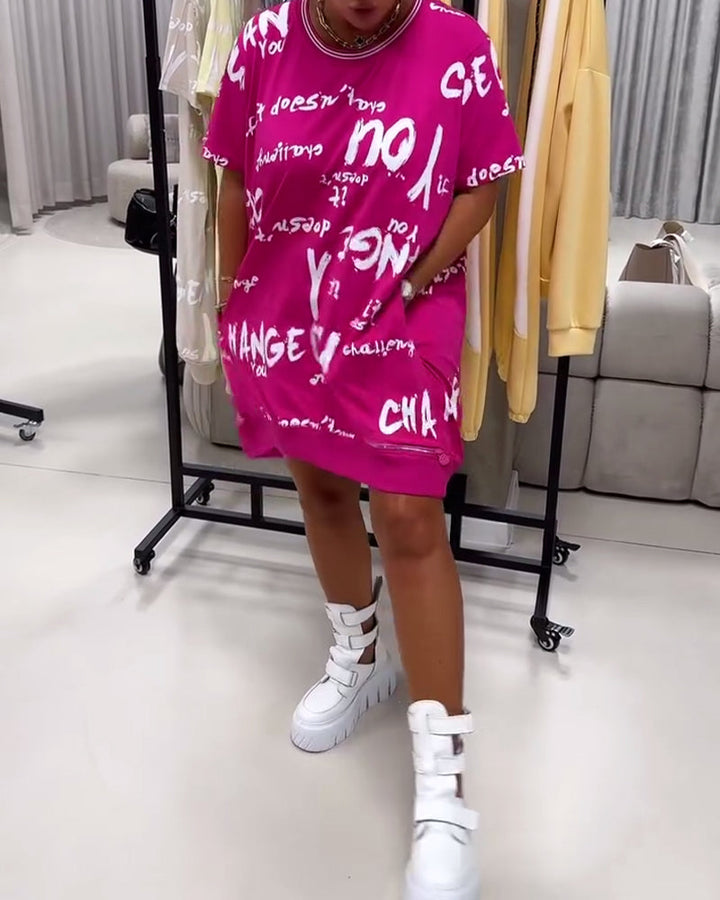 Blaire™ | Women’s Loose Letter Print Dress