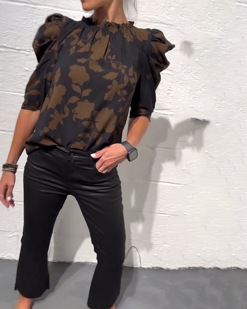 Daphne™ | Women’s Puff Sleeve Blouse with Ruffle Detail
