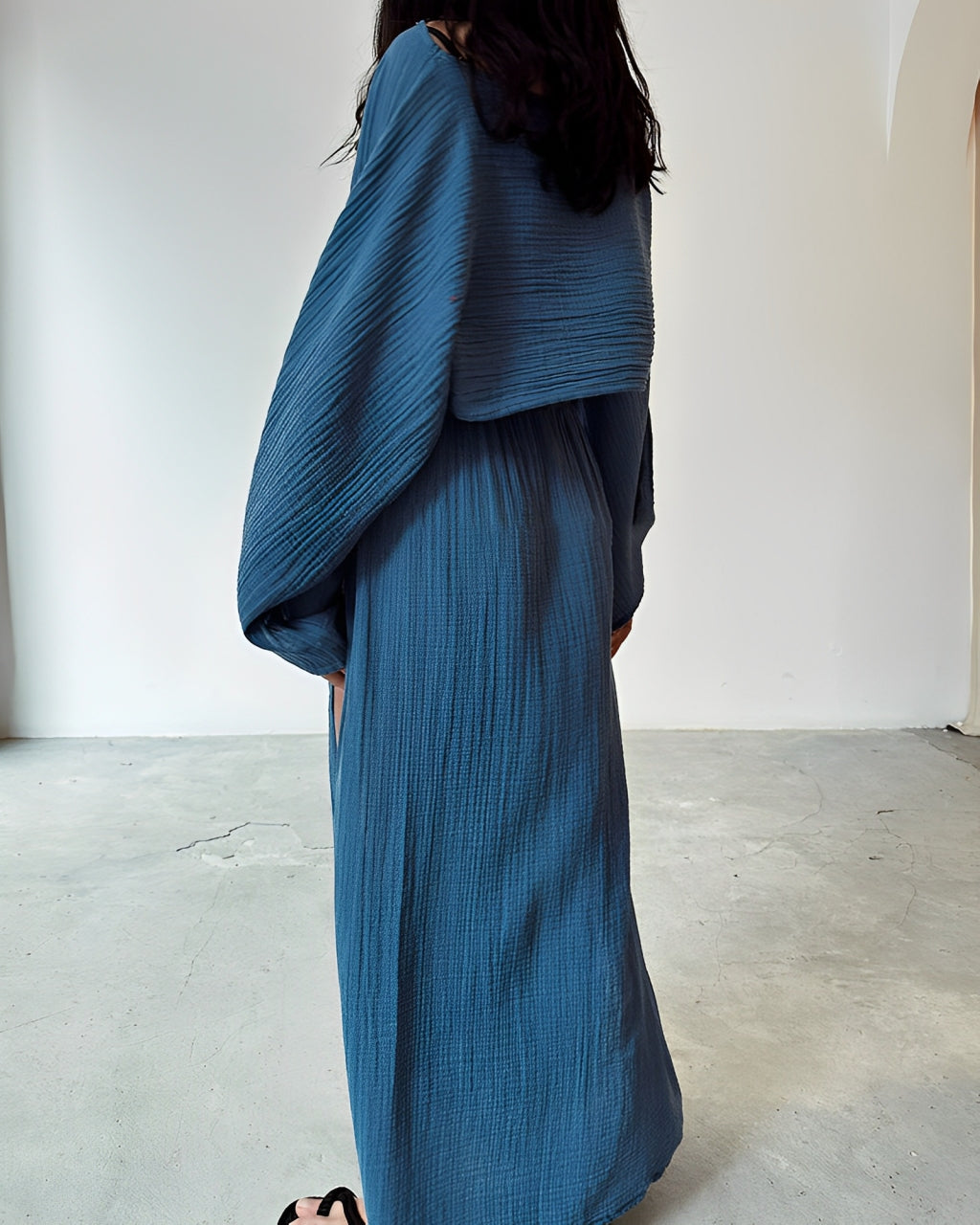 Sara™ | Chic Slit linen two-piece set