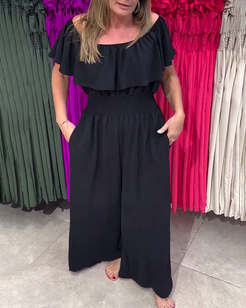 Kaia™ | Women’s One-Shoulder Ruffled Fashion Jumpsuit