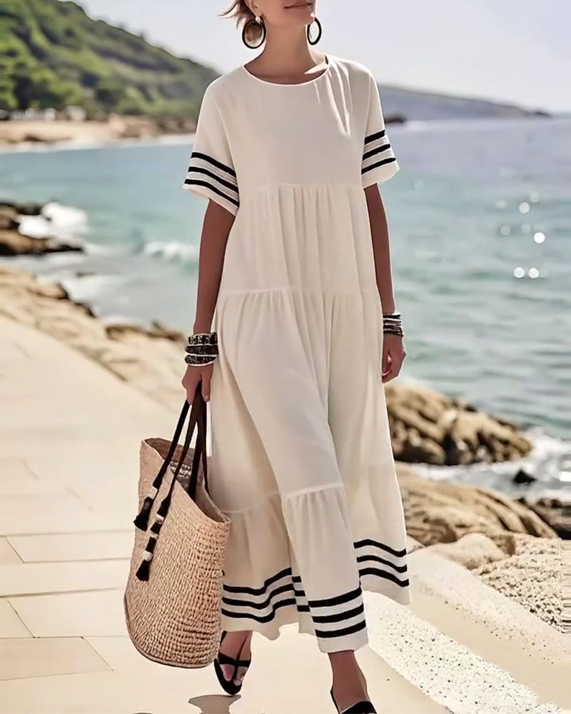 Naomi™ | Women’s Trendy Short Sleeve Vacation Dress