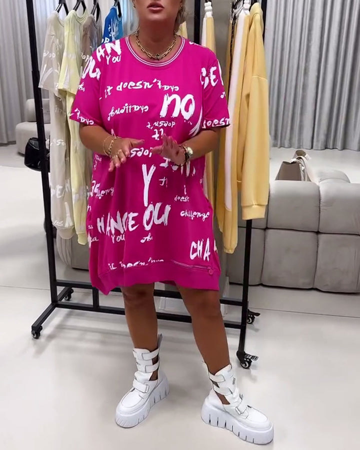 Blaire™ | Women’s Loose Letter Print Dress