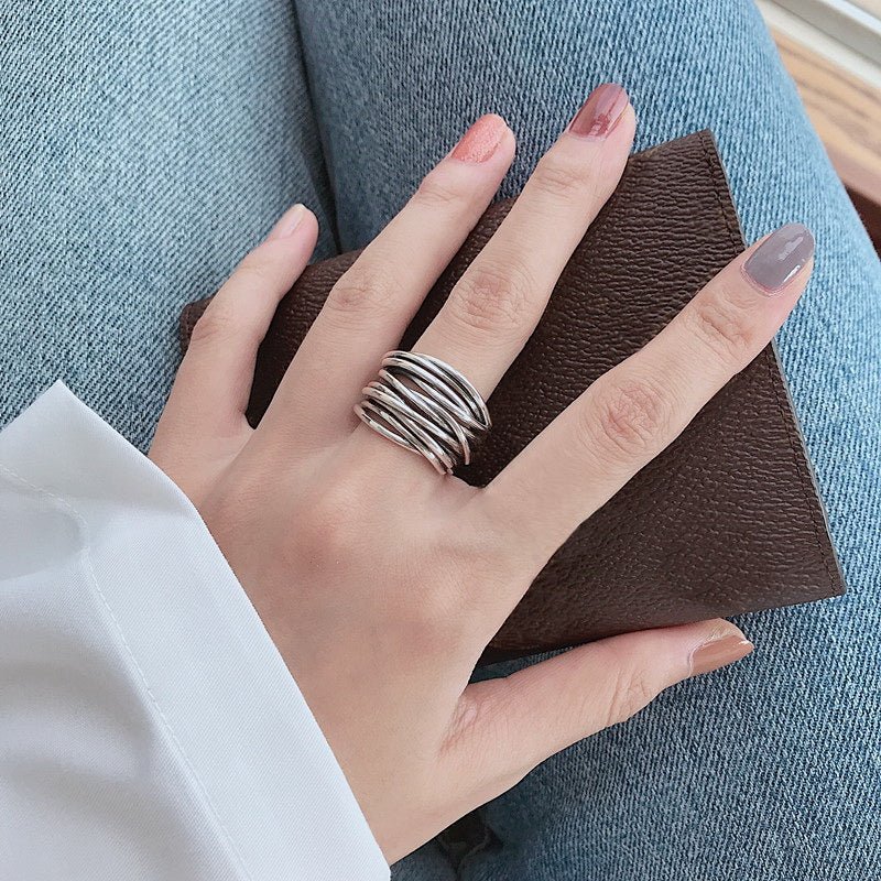 Ineke™ | Sterling Silver Adjustable Ring in Stock