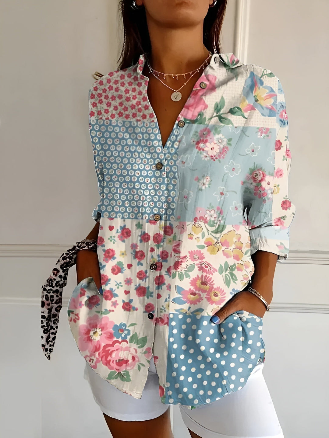 Lyssa™ | Women’s Floral Button-Up Blouse