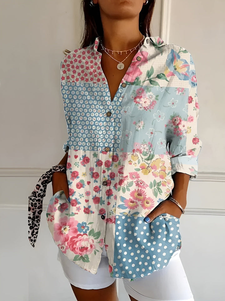 Lyssa™ | Women’s Floral Button-Up Blouse