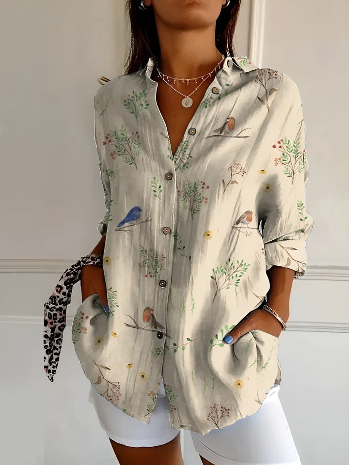 Lyssa™ | Women’s Floral Button-Up Blouse