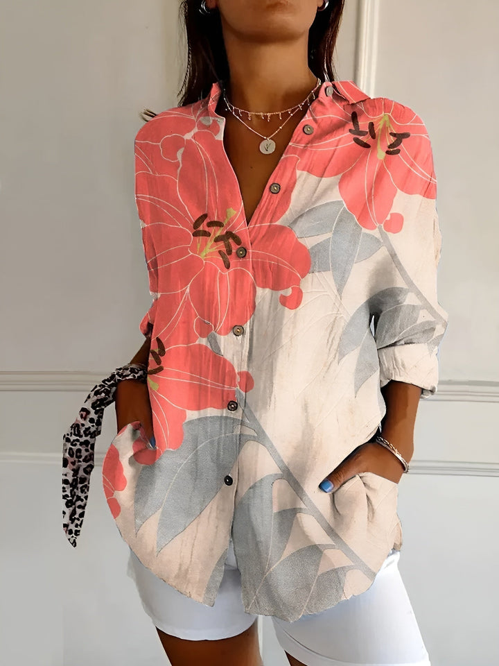 Lyssa™ | Women’s Floral Button-Up Blouse