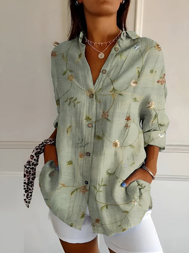 Lyssa™ | Women’s Floral Button-Up Blouse